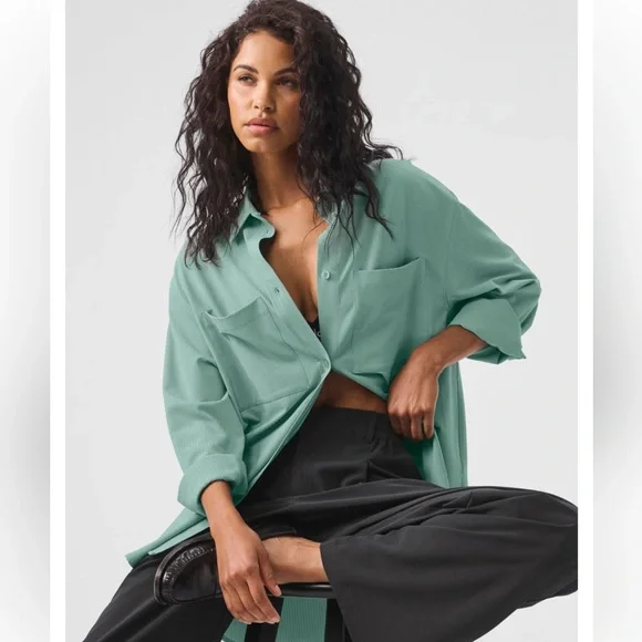 ALO Yoga | Tops | Alo Dreamscape Button Down Long Sleeve